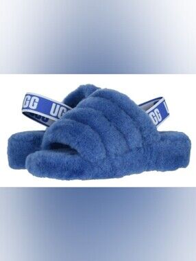 UGG Fluff Yeah Slide Wmn's Sheepskin Sandals Size 9 Used Exc